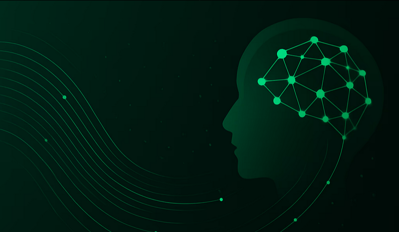 Estrategia de Datos e IA - Cerebro con red neuronal